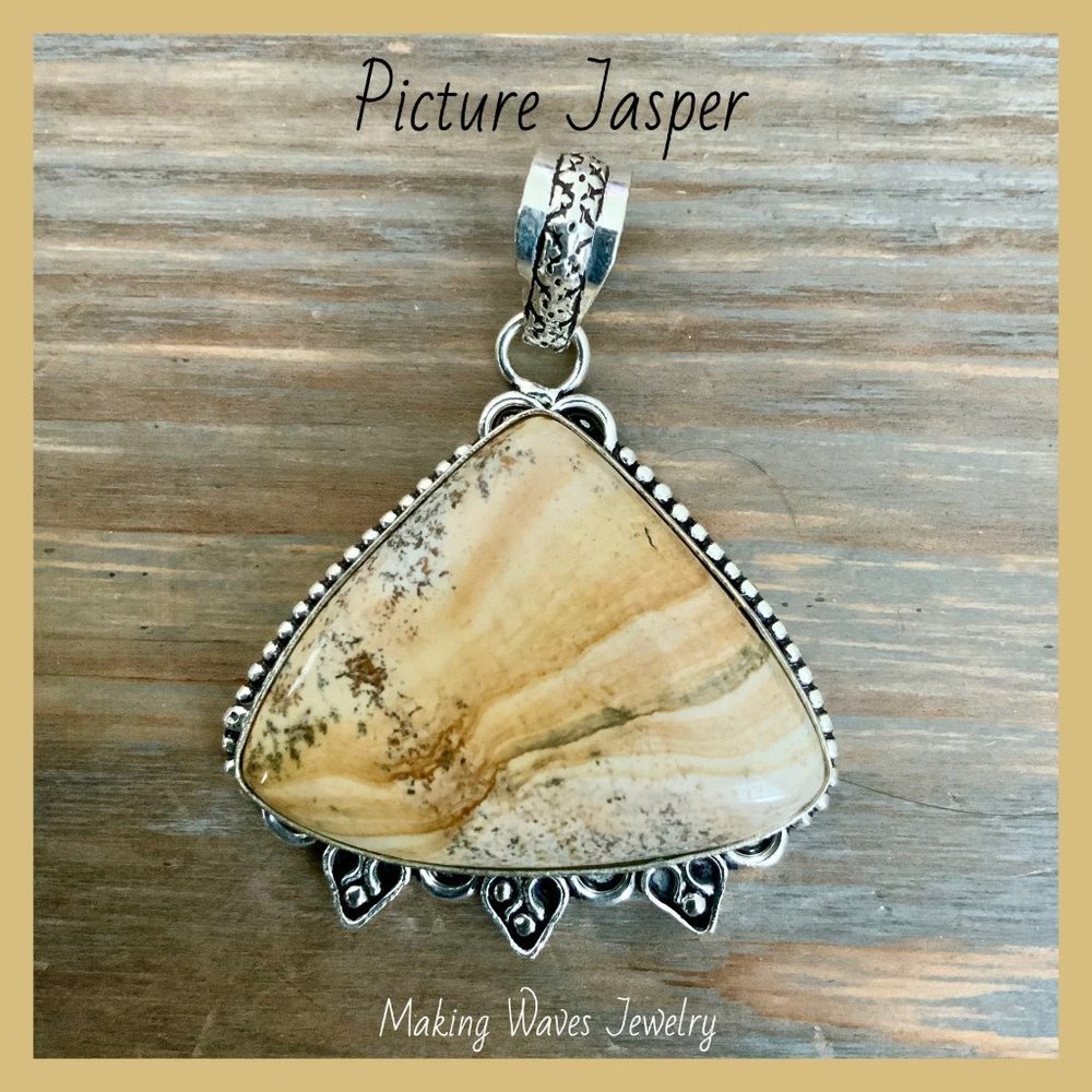Picture Jasper Silver Pendant
